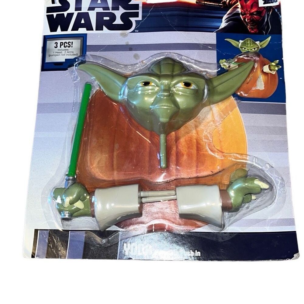 NEW Star Wars Yoda & Marvel Captain American Halloween Pumpkin Push Ins